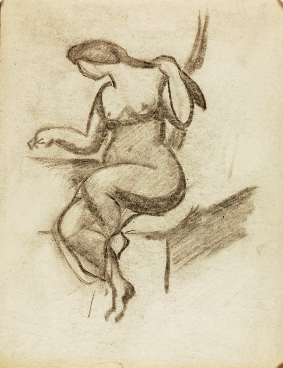 Nudo femminile seduto da Carl Newman