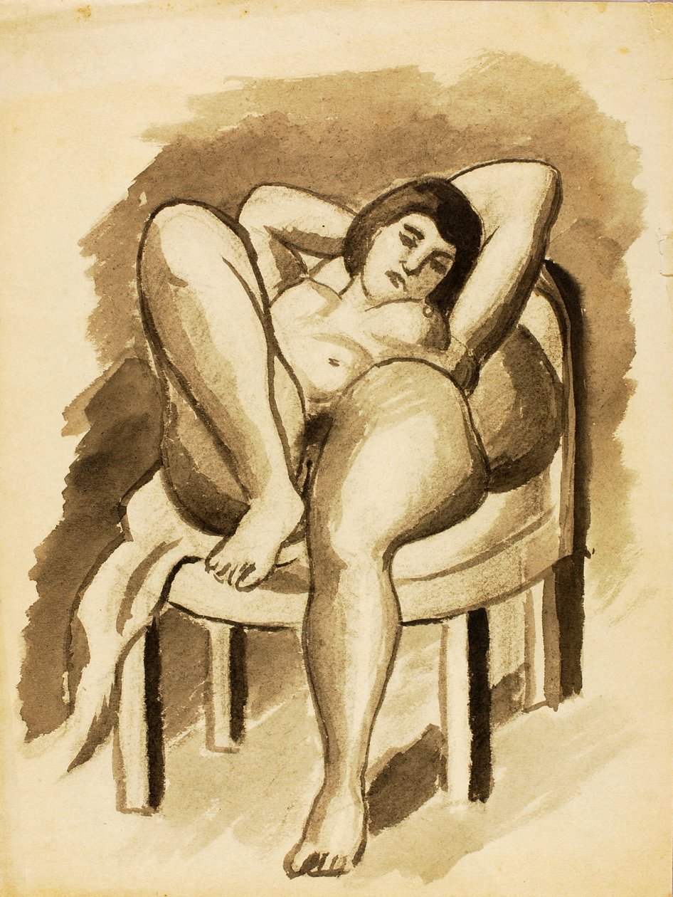 Nudo femminile seduto da Carl Newman