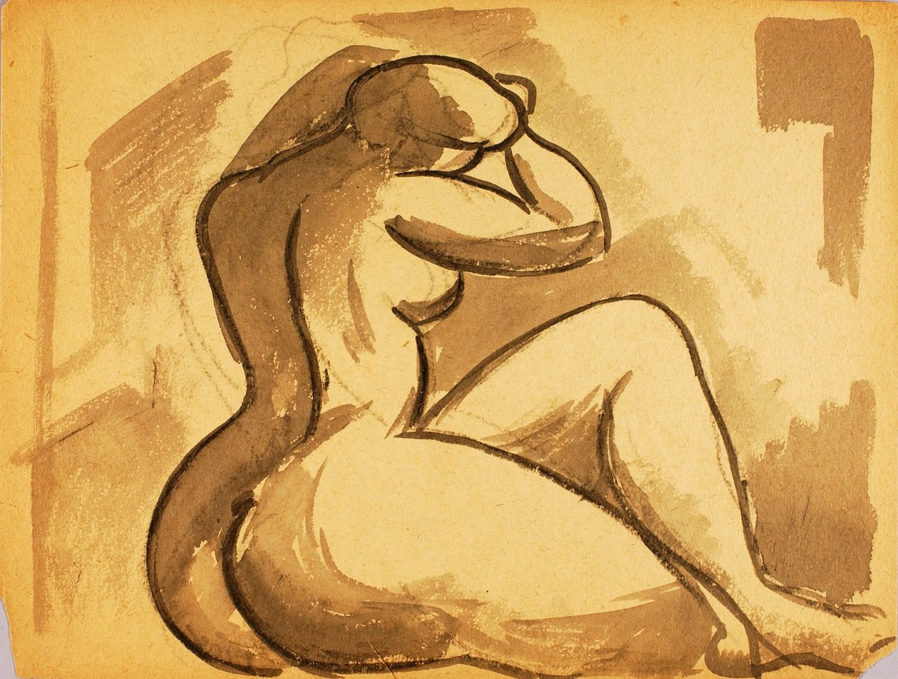 Nudo femminile seduto da Carl Newman