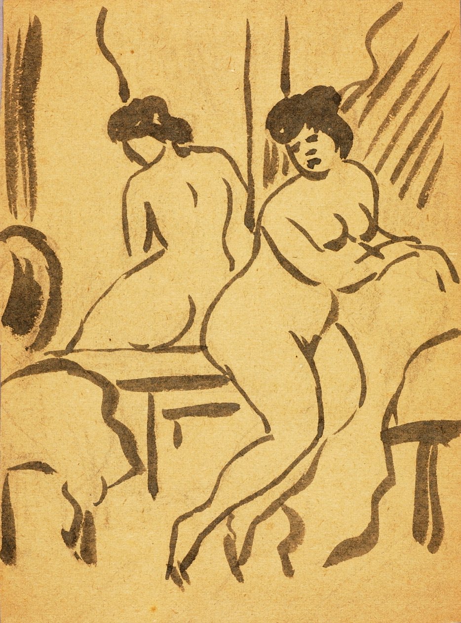 Nudo femminile seduto da Carl Newman