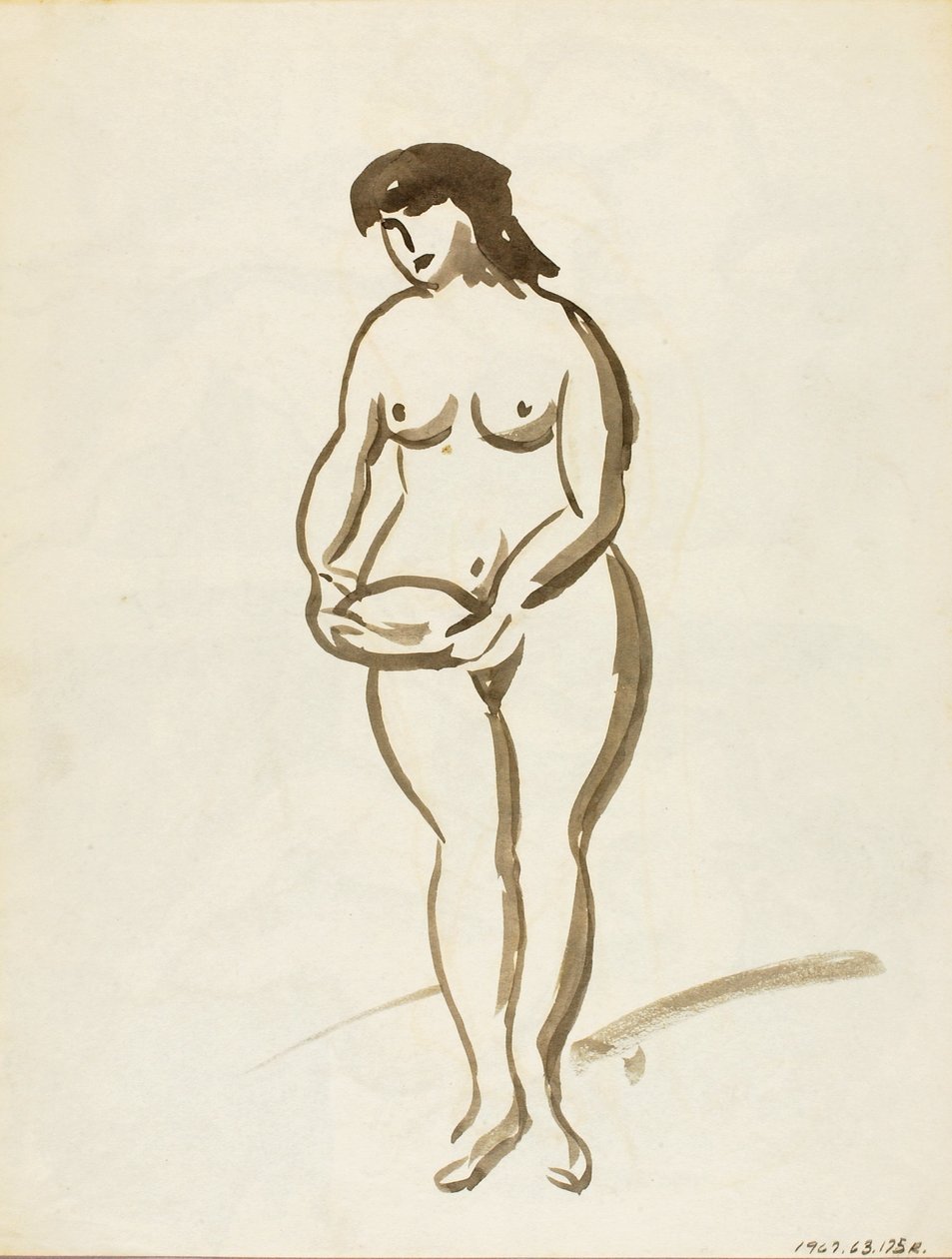 Nudo femminile in piedi da Carl Newman