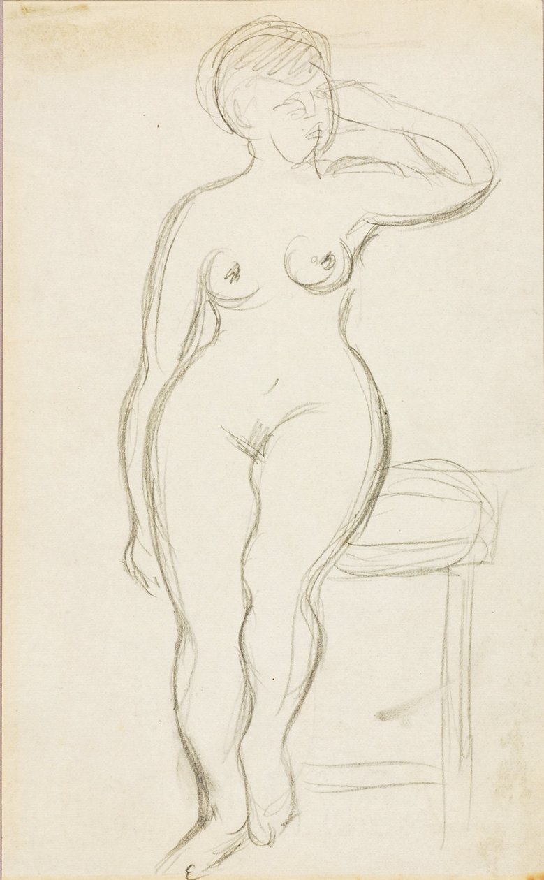 Nudo femminile in piedi da Carl Newman