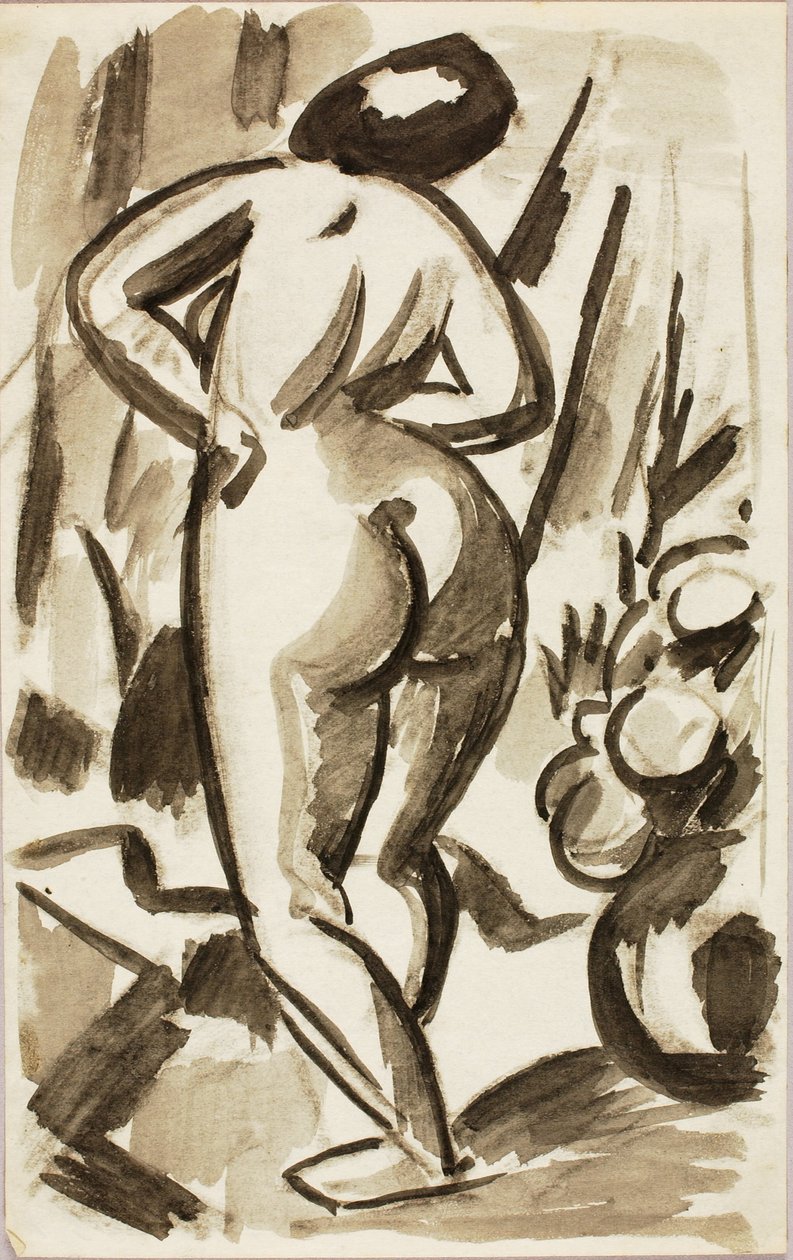 Nudo femminile in piedi da Carl Newman