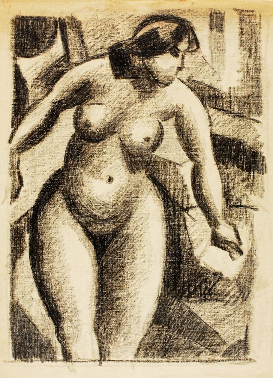 Nudo femminile in piedi da Carl Newman