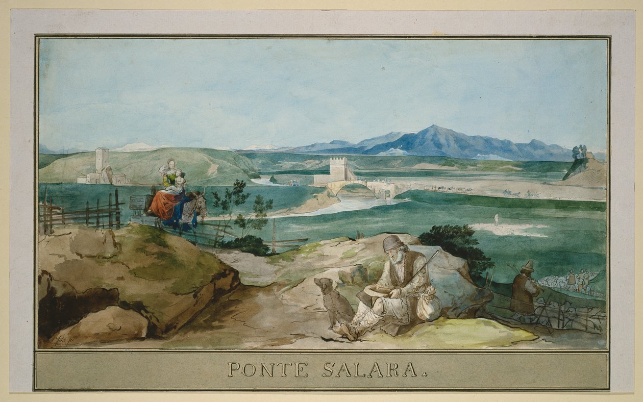 Paesaggio presso Roma con il Ponte Salario da Carl Philipp Fohr