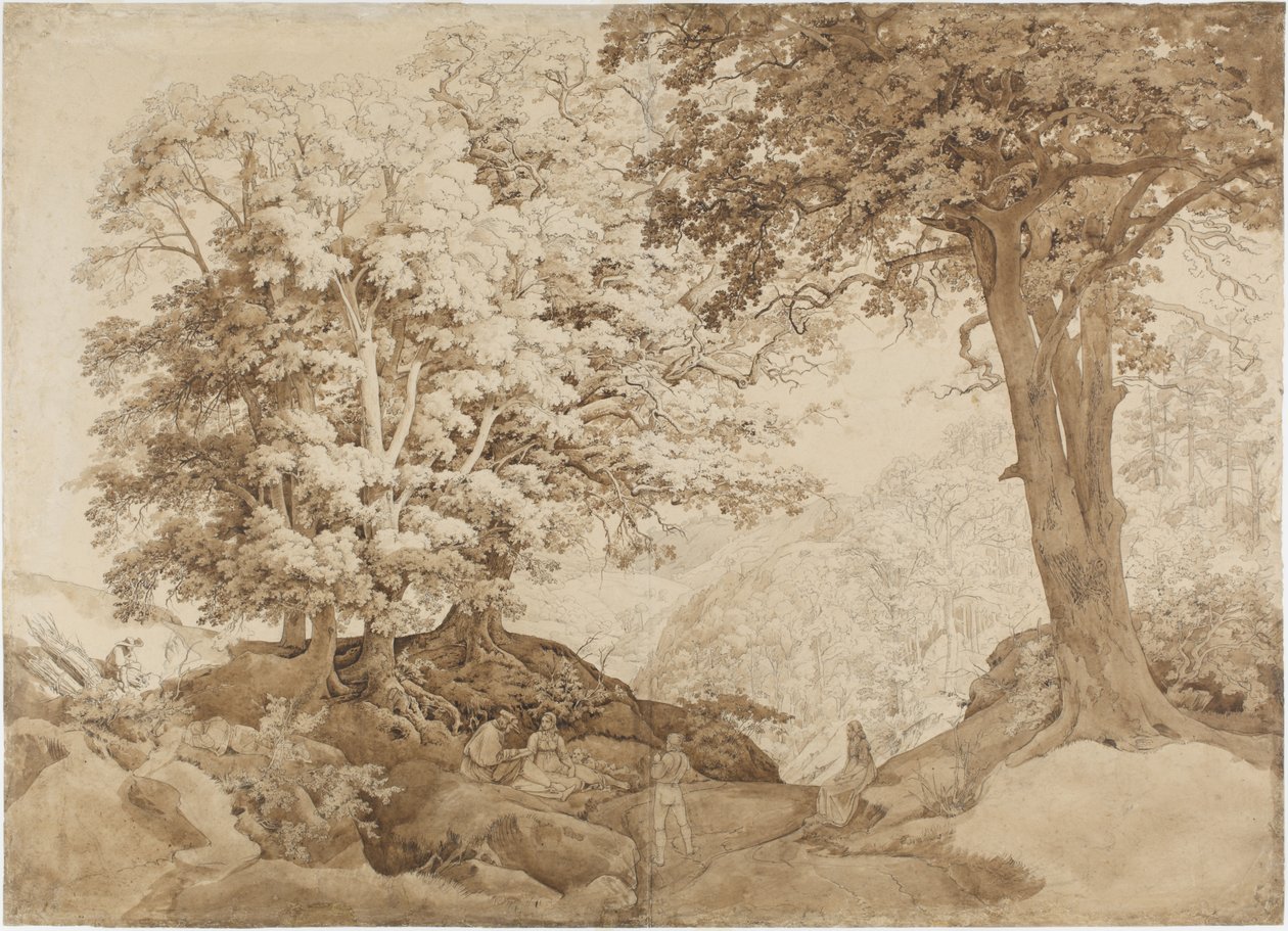 Riposo nella foresta di querce da Carl Philipp Fohr