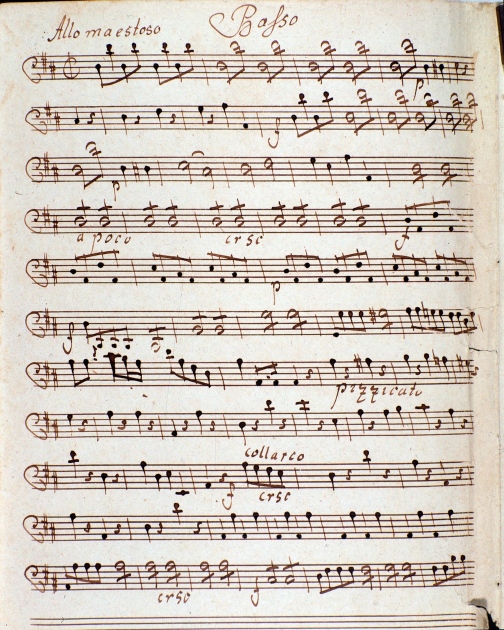Pagina della partitura del Concerto in Re maggiore di Karl Philipp Stamitz da Carl Philipp Stamitz