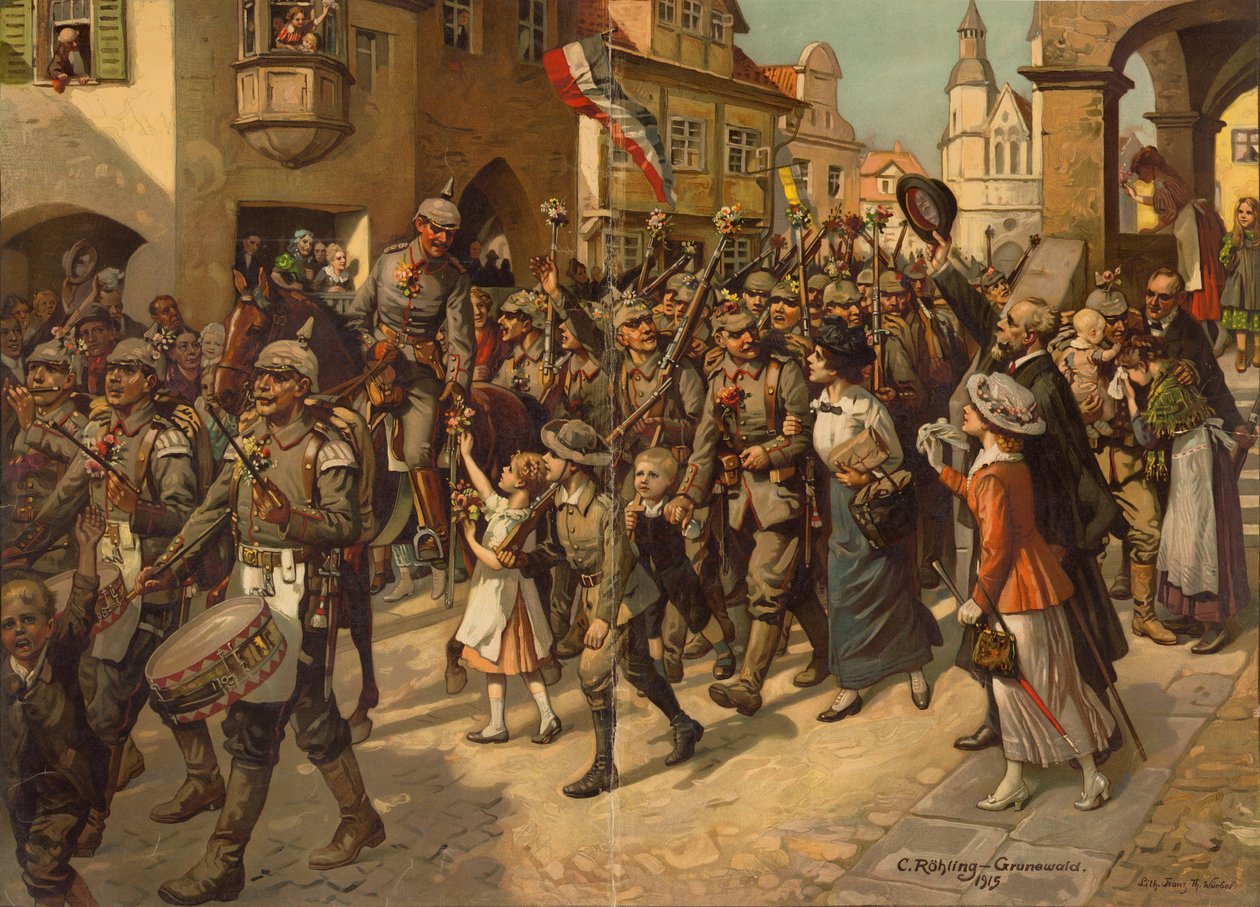 La mobilitazione nel 1914. Immagine per l