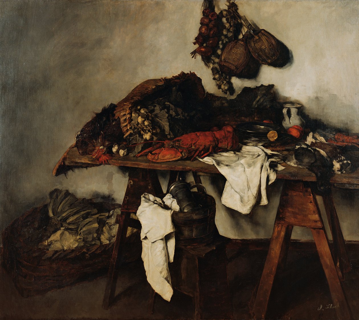 Grande natura morta di cucina da Carl Schuch