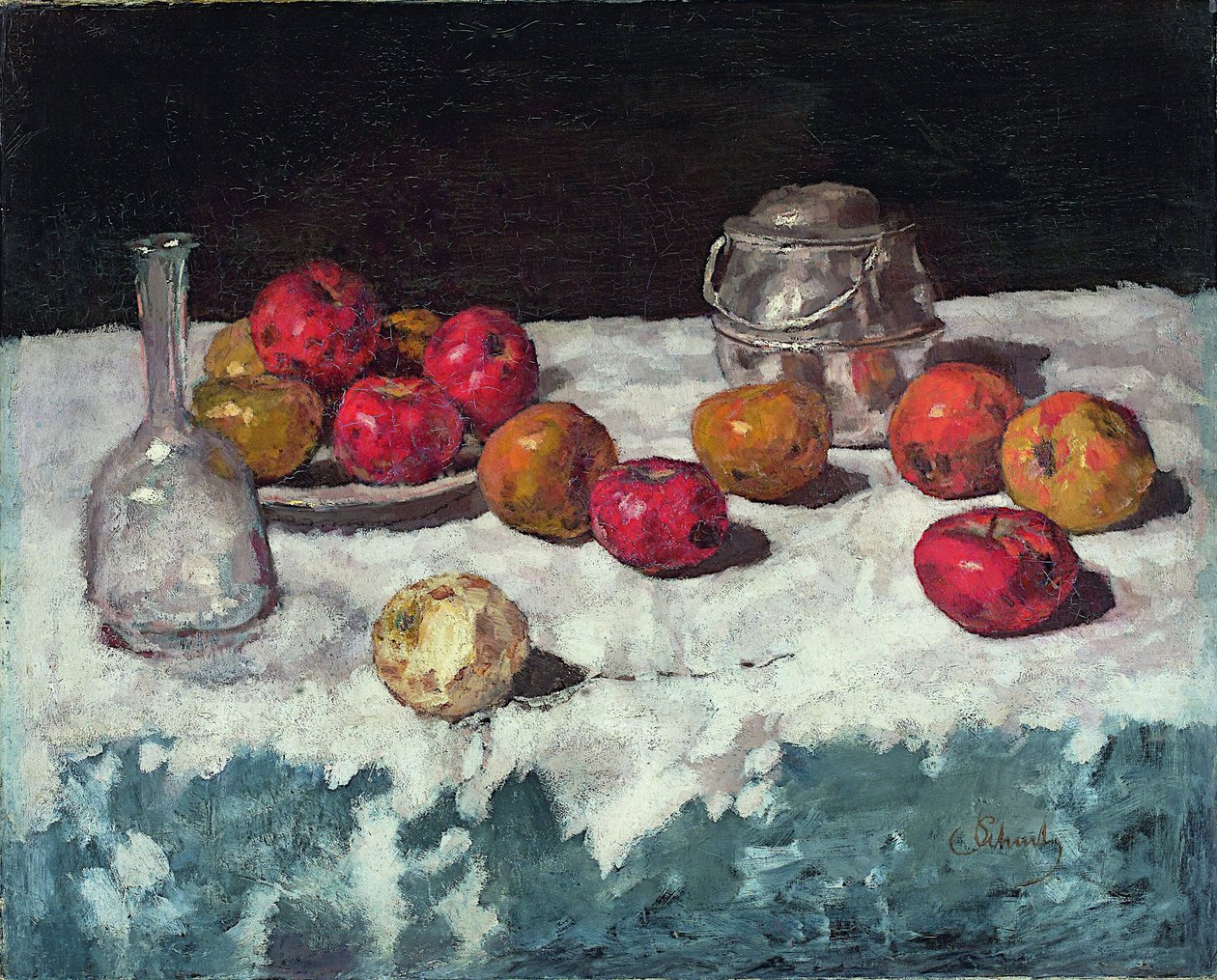 Natura morta con mele, 1889 da Carl Schuch