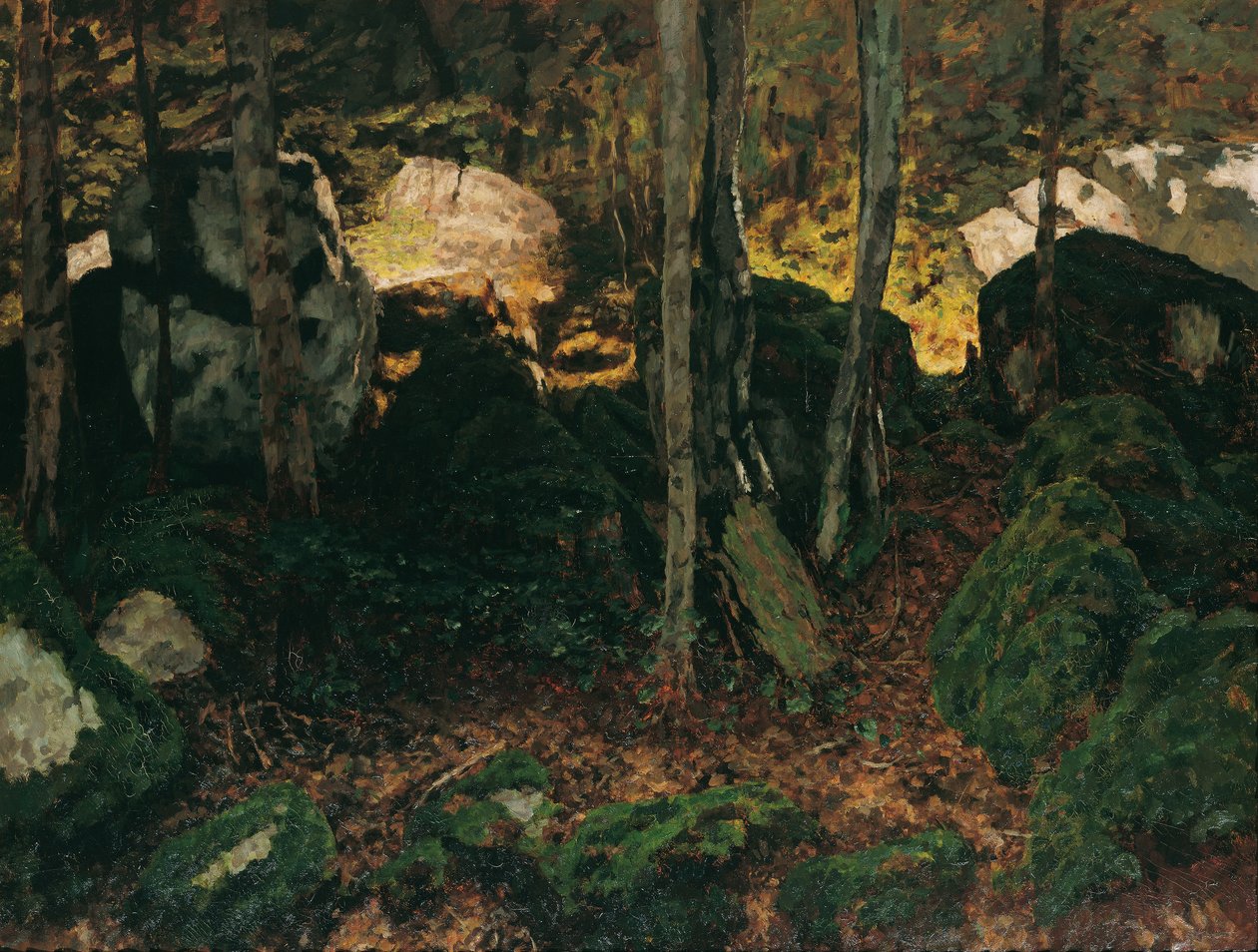 Interno del bosco presso Saut du Doubs da Carl Schuch
