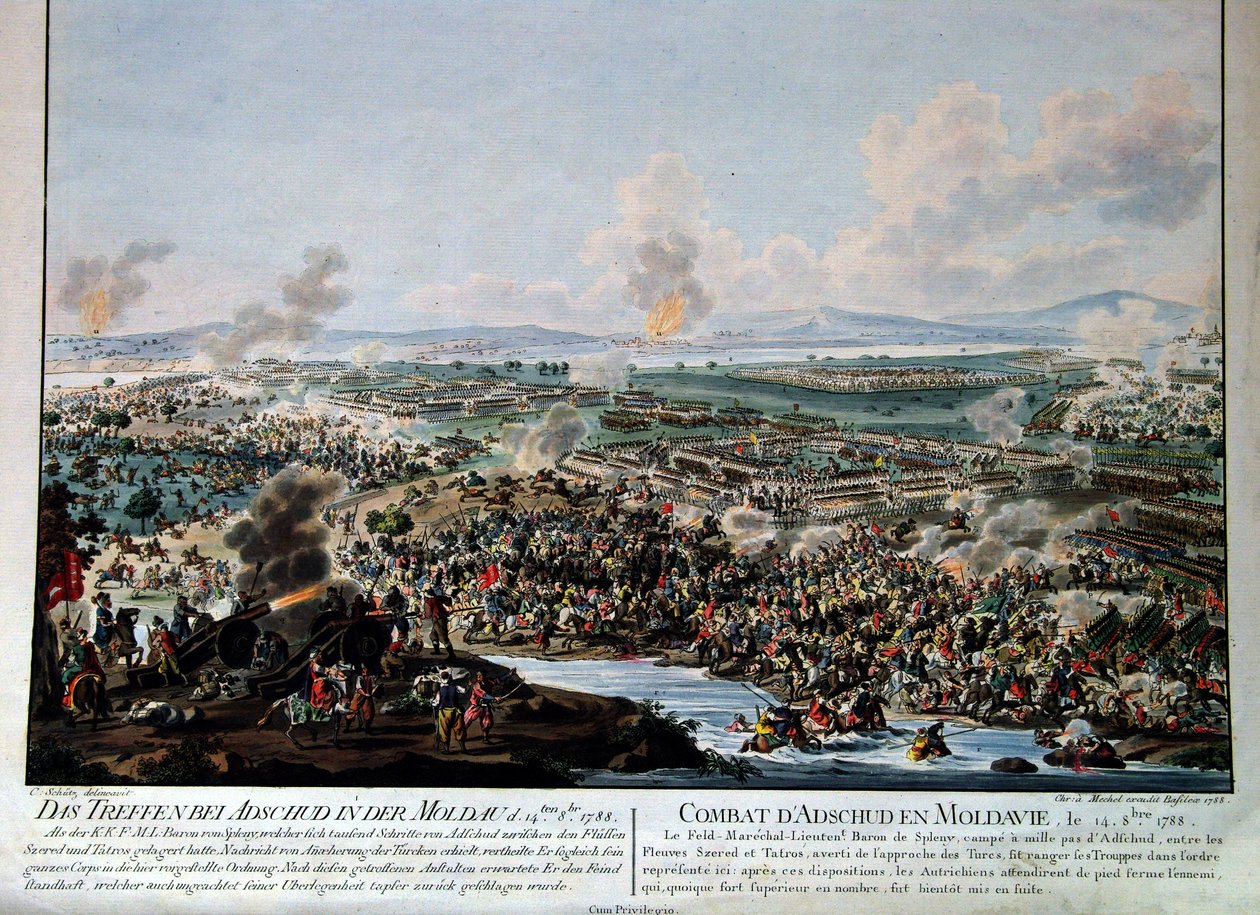 Carl Schütz - Combattimento di Adschud in Moldavia il 14. 8bre. 1788 da Carl Schütz