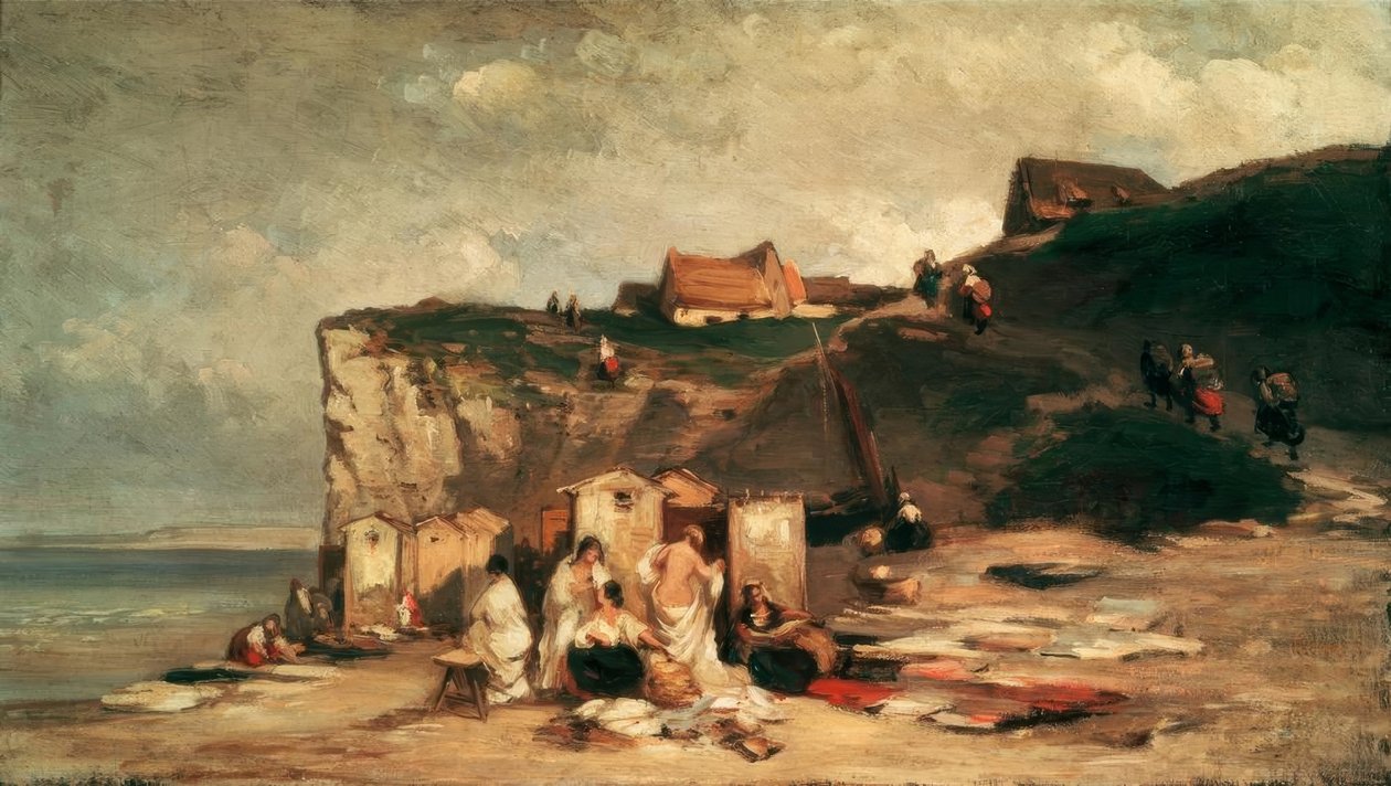 Donne che fanno il bagno al mare vicino a Dieppe III da Carl Spitzweg