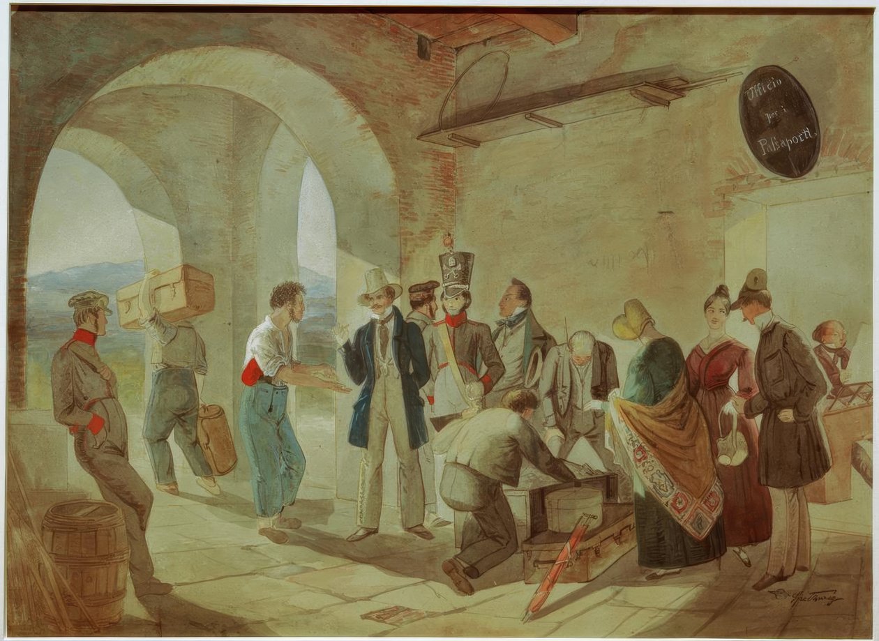Alla dogana da Carl Spitzweg