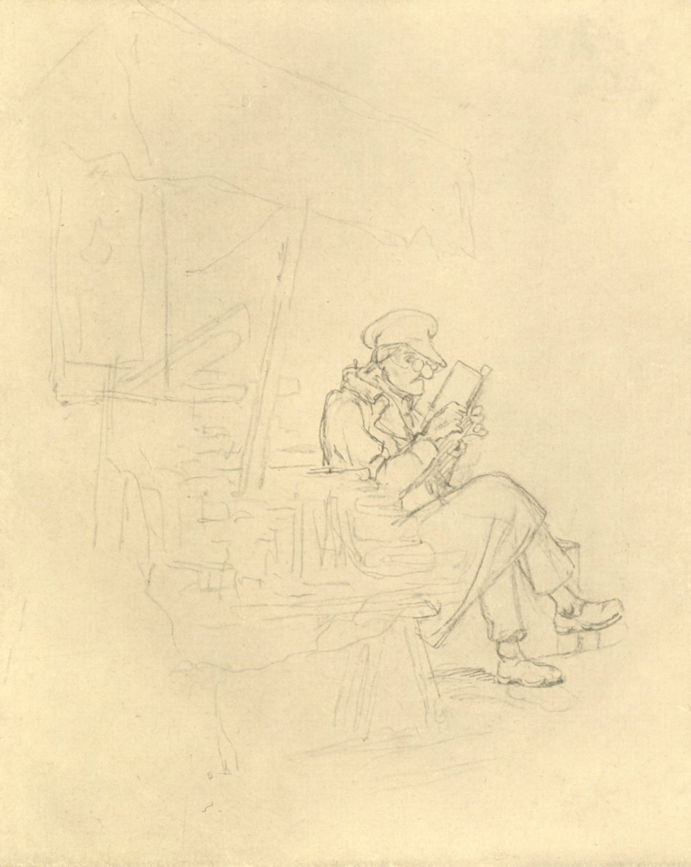 Der Antiquar, metà-fine XIX secolo, c1924 da Carl Spitzweg