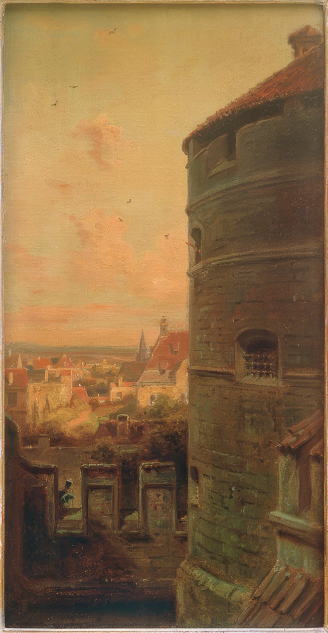 La torre del fallimento a Rothenburg ob der Tauber da Carl Spitzweg