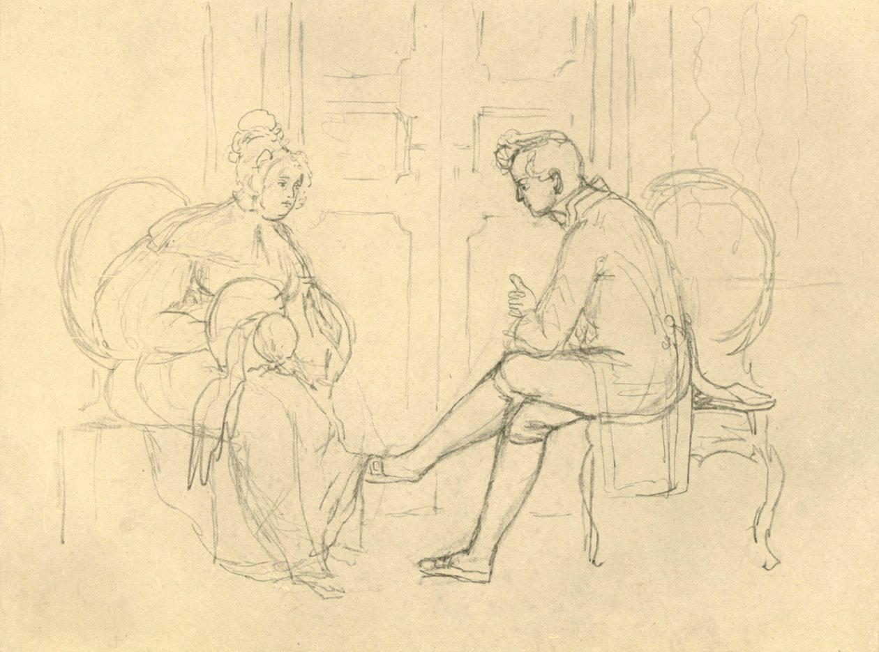 Ernste Frage, metà-fine XIX secolo, c1924 da Carl Spitzweg
