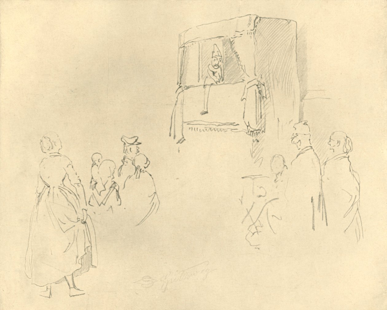 Kasperltheater I, metà-fine XIX secolo, c1924 da Carl Spitzweg