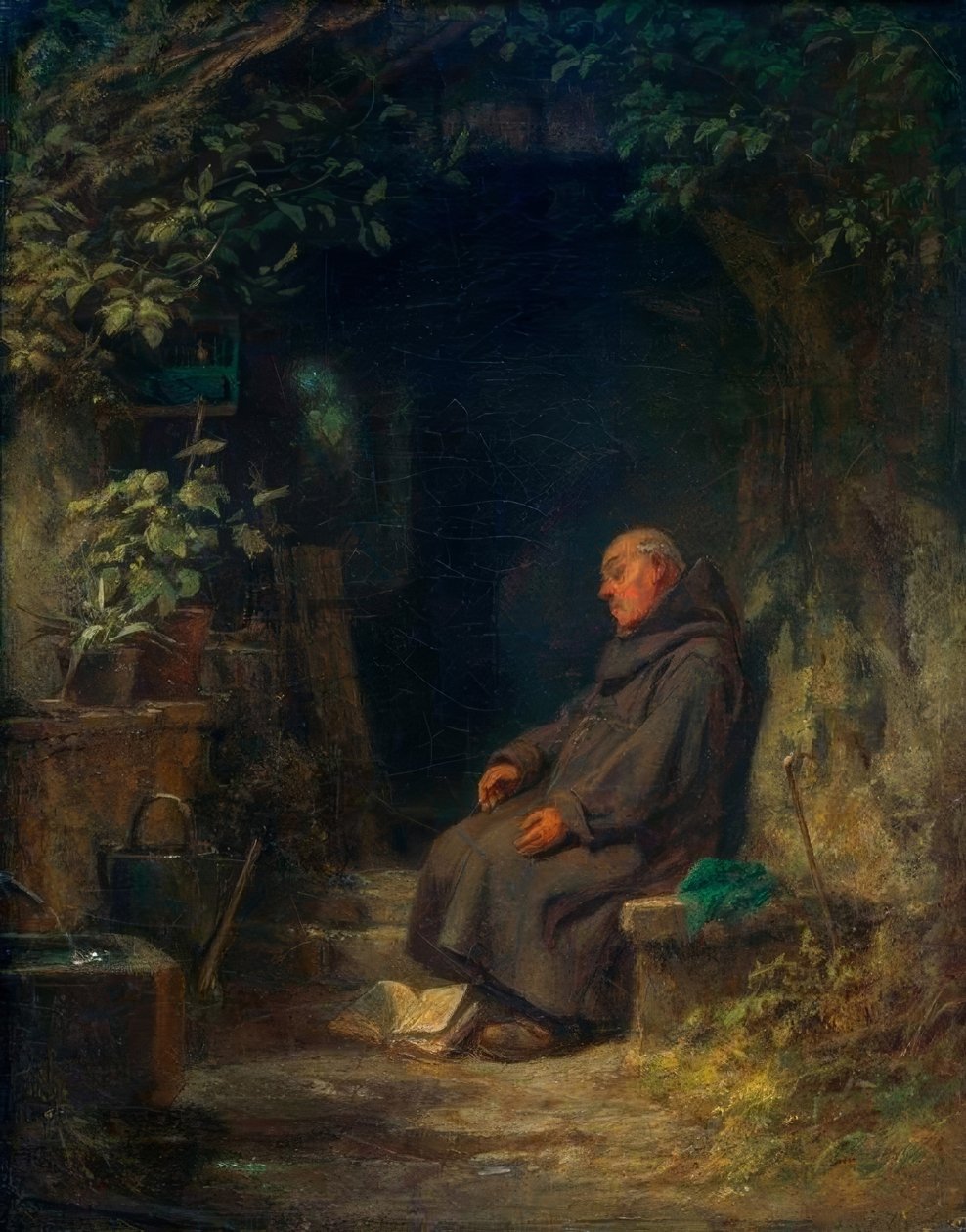 Vecchio eremita dormiente da Carl Spitzweg