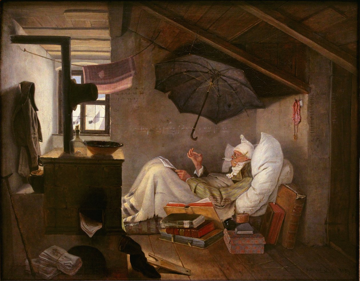 Il poeto povero da Carl Spitzweg