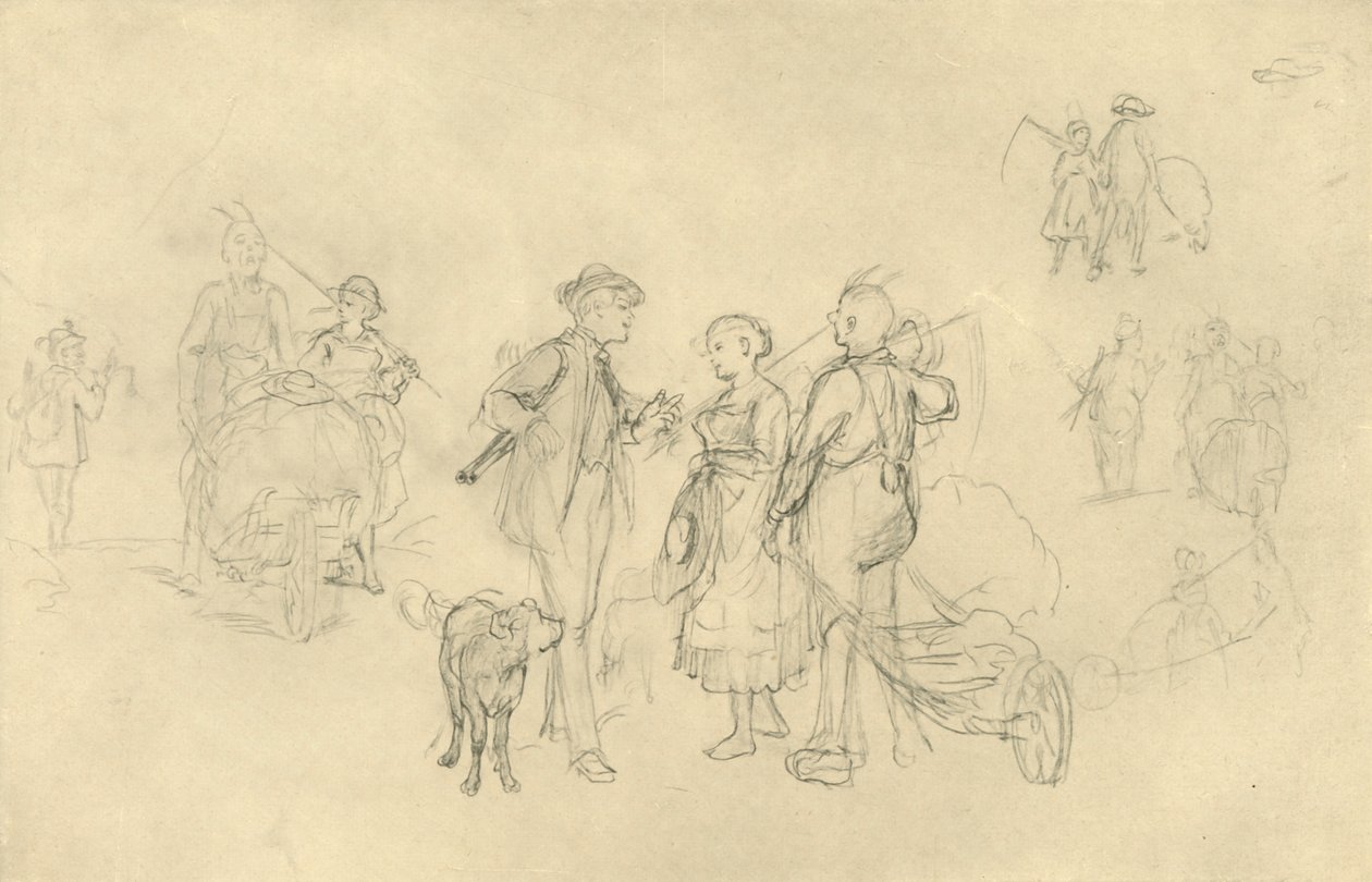 Rendezvous concordato, metà-fine XIX secolo, c1924 da Carl Spitzweg