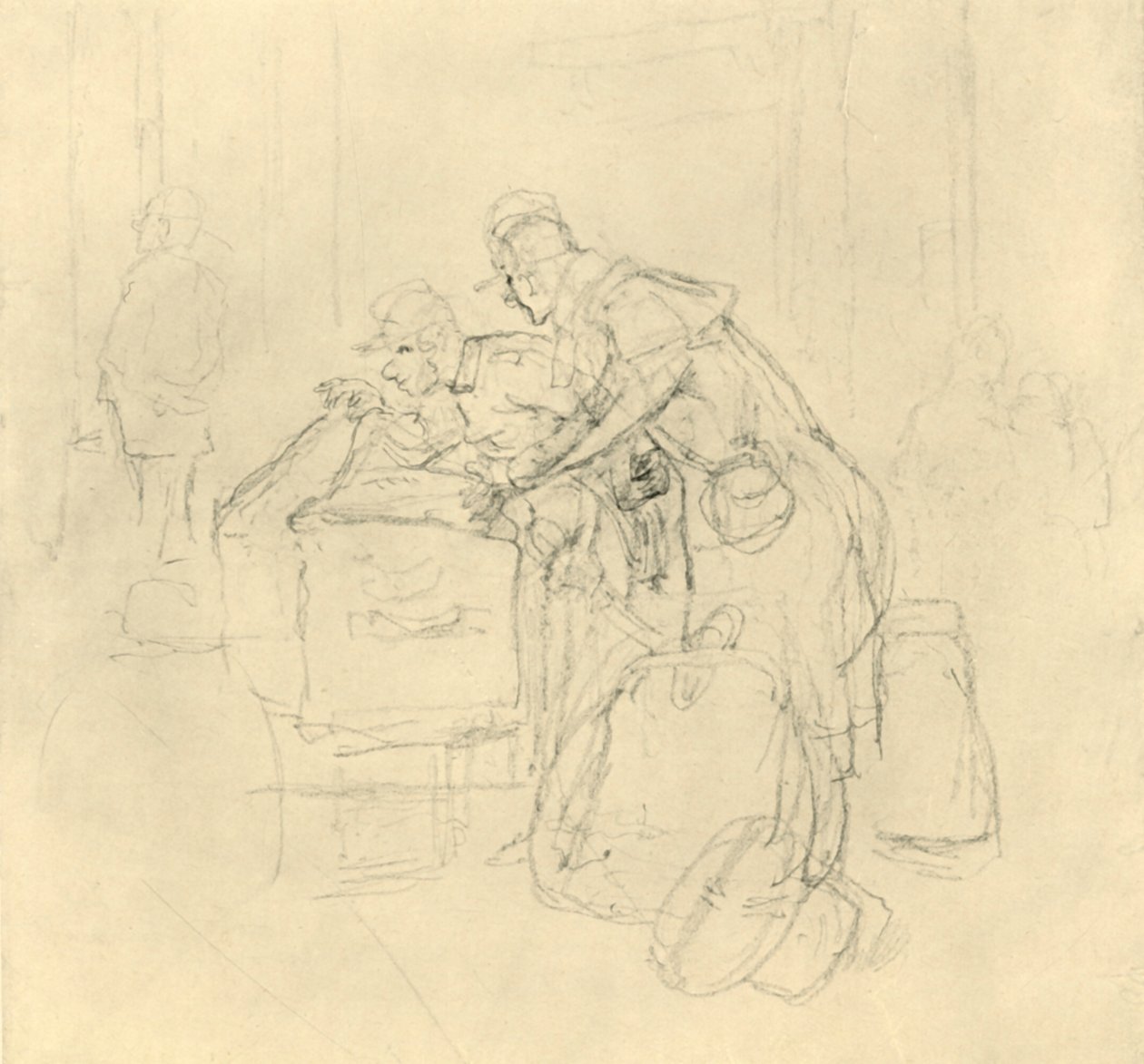 Zollvisitation II da Carl Spitzweg