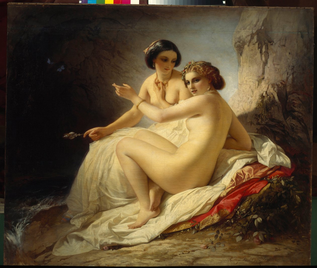 Due ragazze in una grotta da Carl Timoleon von Neff