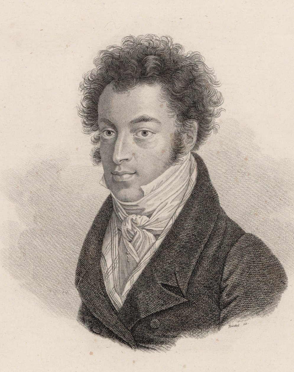 Ritratto del pianista e compositore Ignaz Moscheles da Carl Traugott Riedel