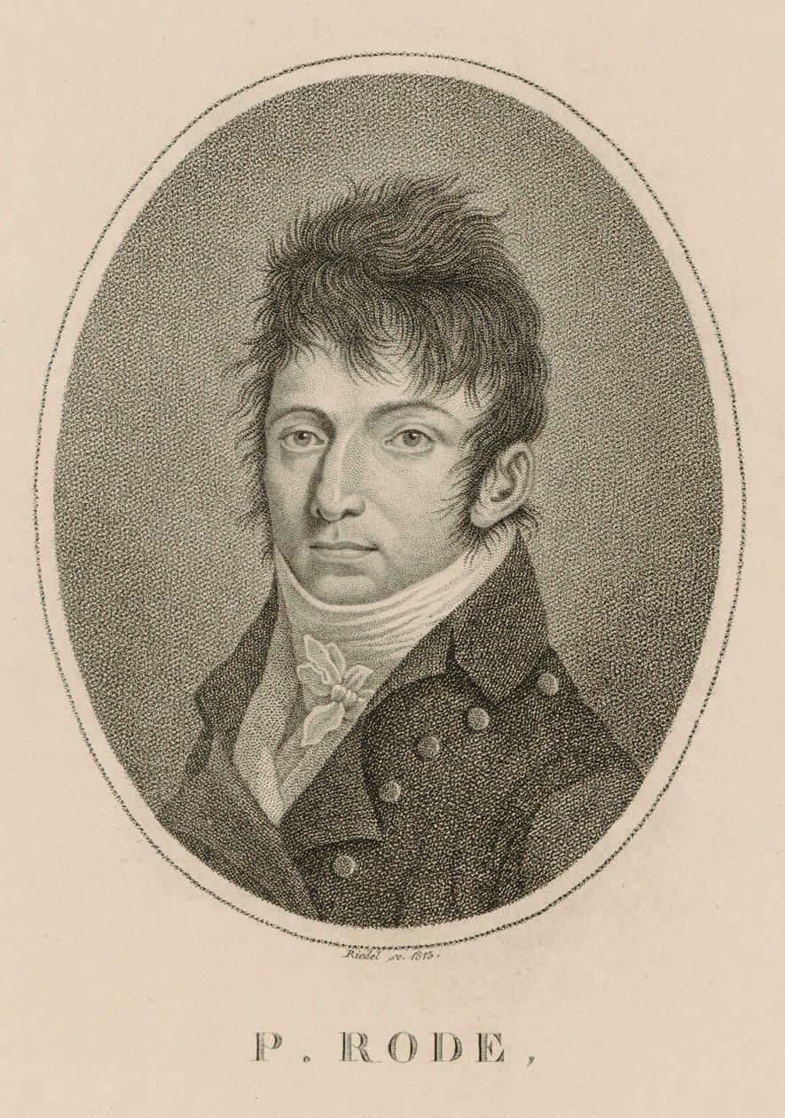 Ritratto del compositore Pierre Jacques Joseph Rode, 1813 da Carl Traugott Riedel