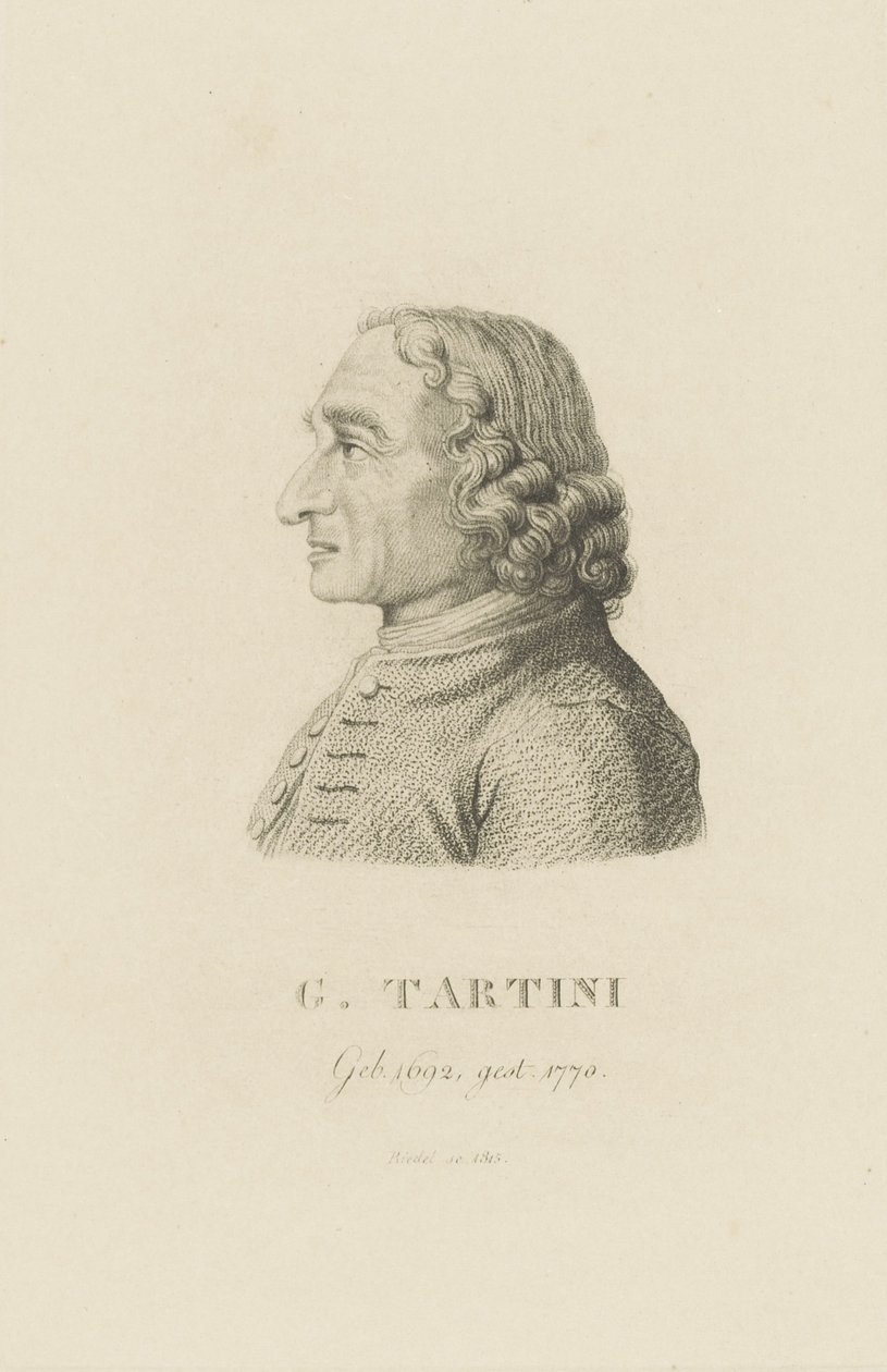 Ritratto del violinista e compositore Giuseppe Tartini 1692-1770, 1815 da Carl Traugott Riedel