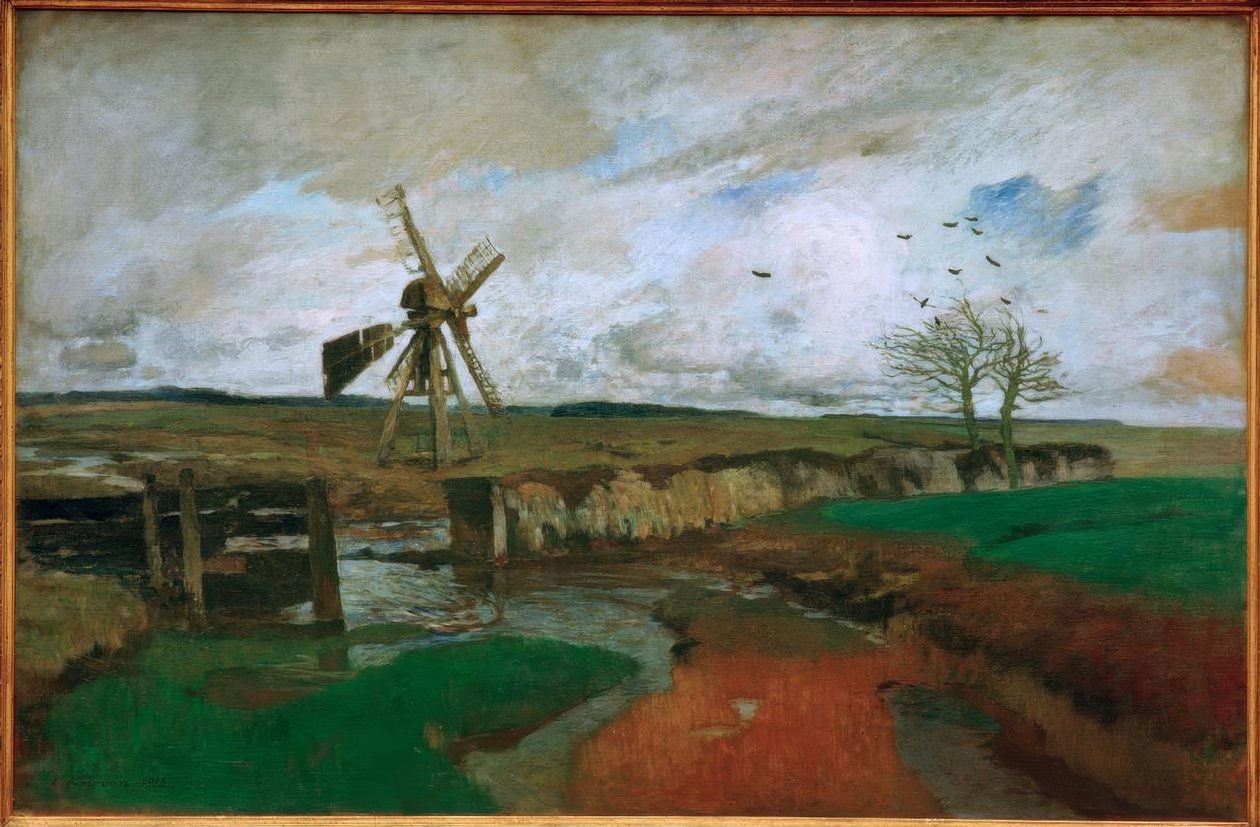 Paesaggio con mulino a vento da Carl Vinnen