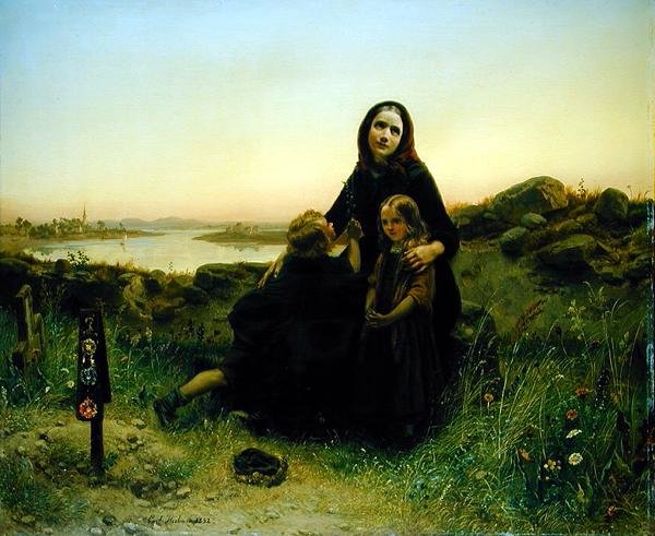 La vedova in lutto da Carl Wilhelm Huebner