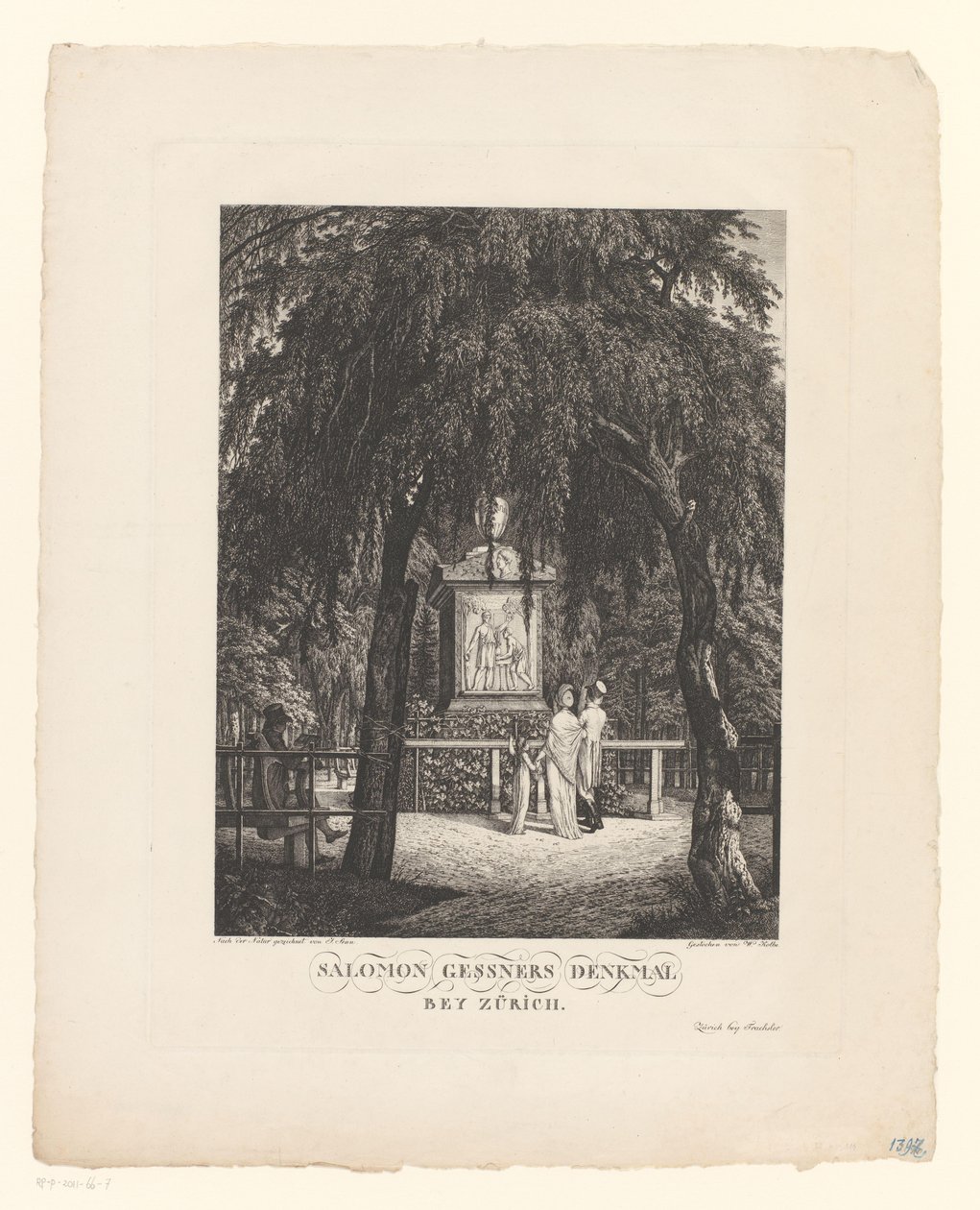 Monumento per Salomon Gessner vicino a Zurigo da Carl Wilhelm Kolbe (I)