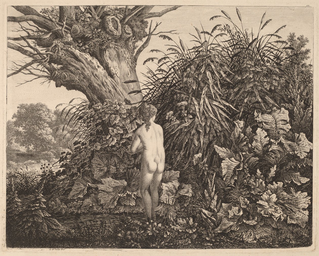 Fanciulla che fa il bagno da Carl Wilhelm Kolbe