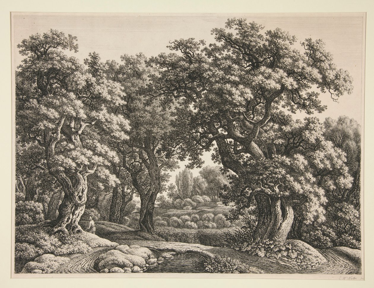 Paesaggio forestale da Carl Wilhelm Kolbe the elder