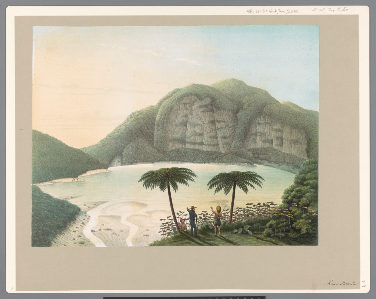 Lago craterico del vulcano Patocha a Giava da Carl Wilhelm Mieling (possibly)