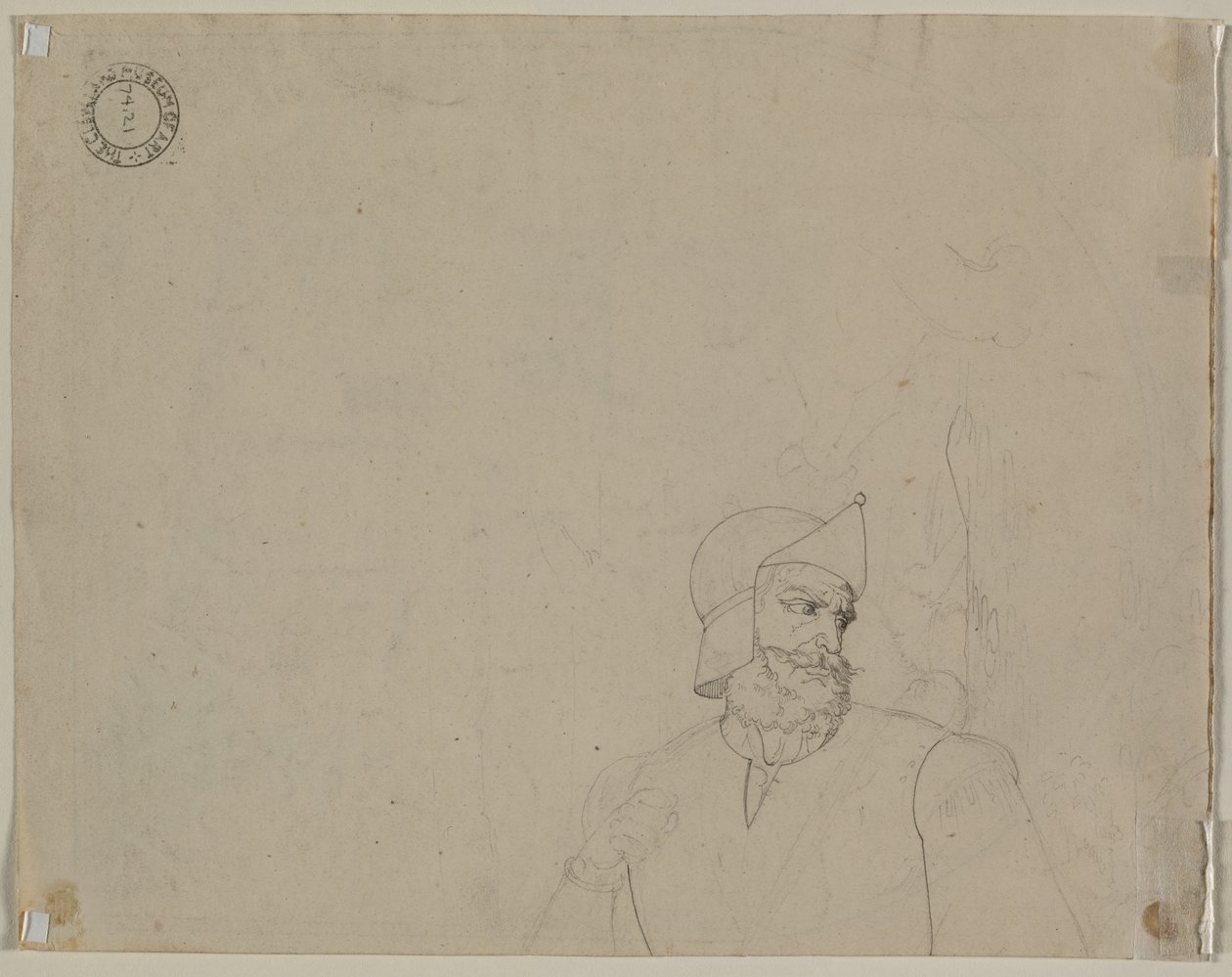 Soldato in un paesaggio, secondo quarto del XIX secolo da Carl Wilhelm Tischbein