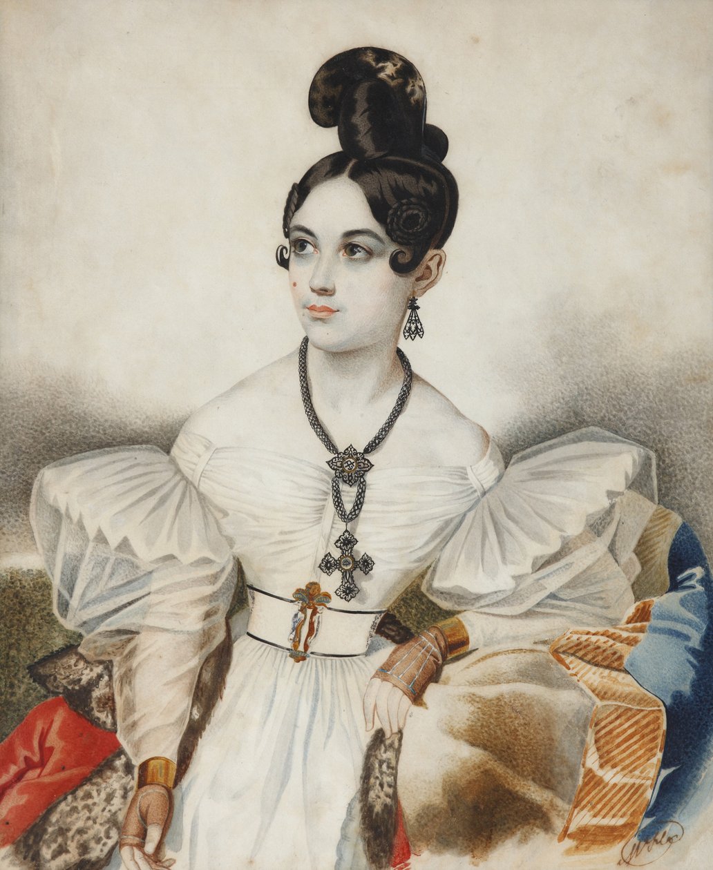 Apollonia Apollinaria Mikhailovna Vielgorskaya 1818-1887, 1830 da Carl von Hampeln