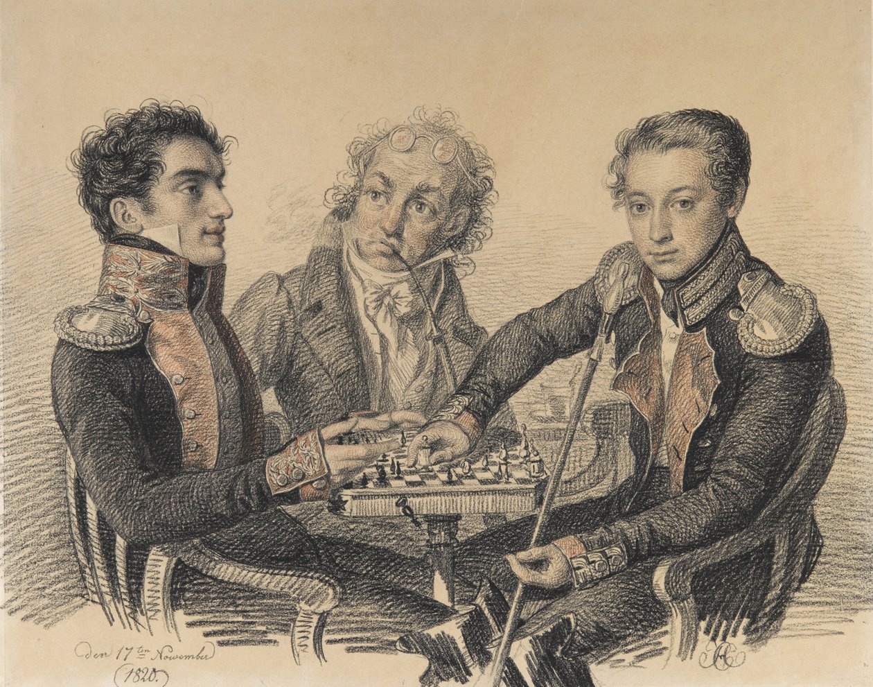 Conte Zakhar Semjonovich Kherkheulidze 1797-1856, Barone Alexei Ivanovich Cherkasov 1799-1855 da Carl von Hampeln