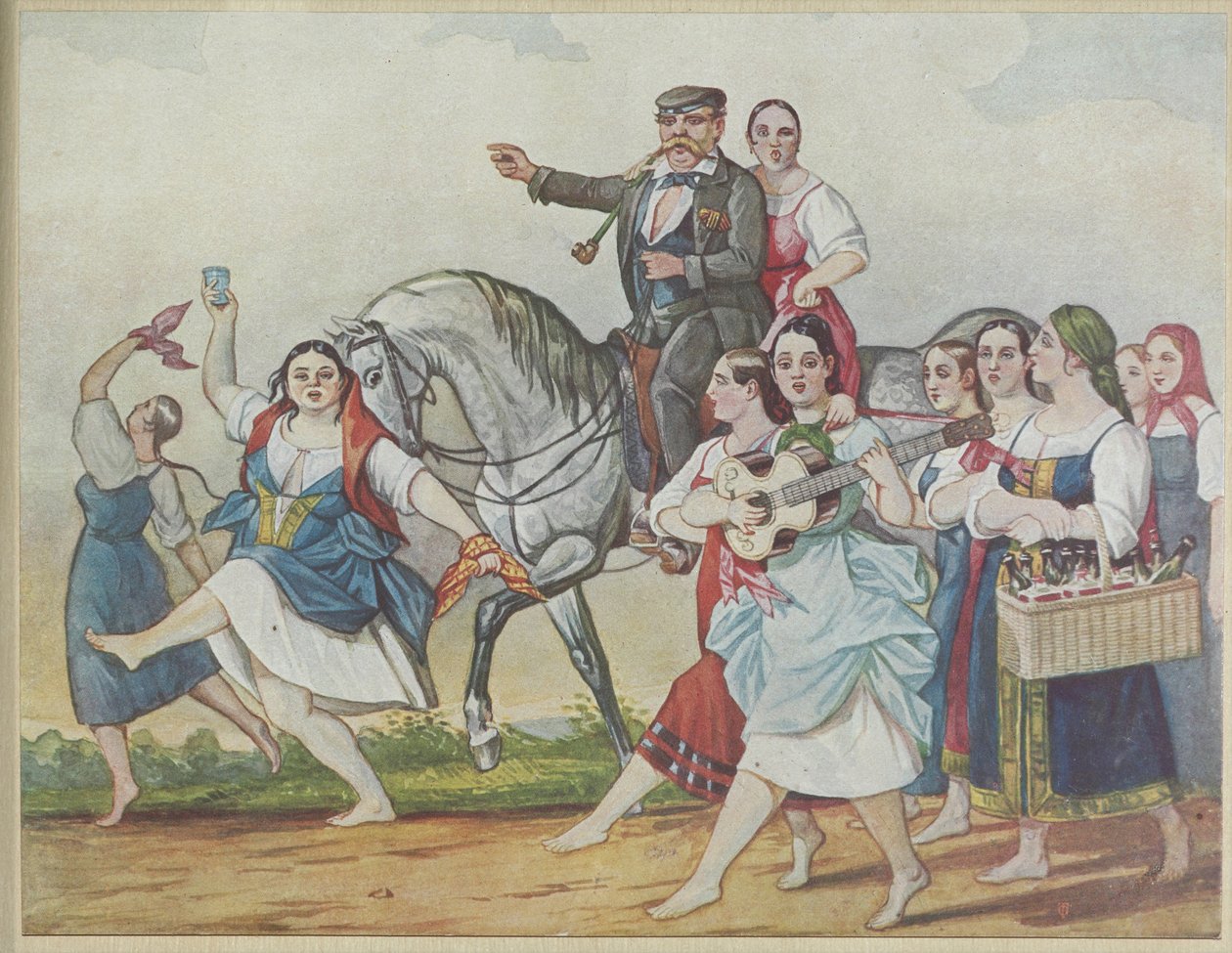 Proprietario terriero e il suo harem, 1830-1840 da Carl von Hampeln