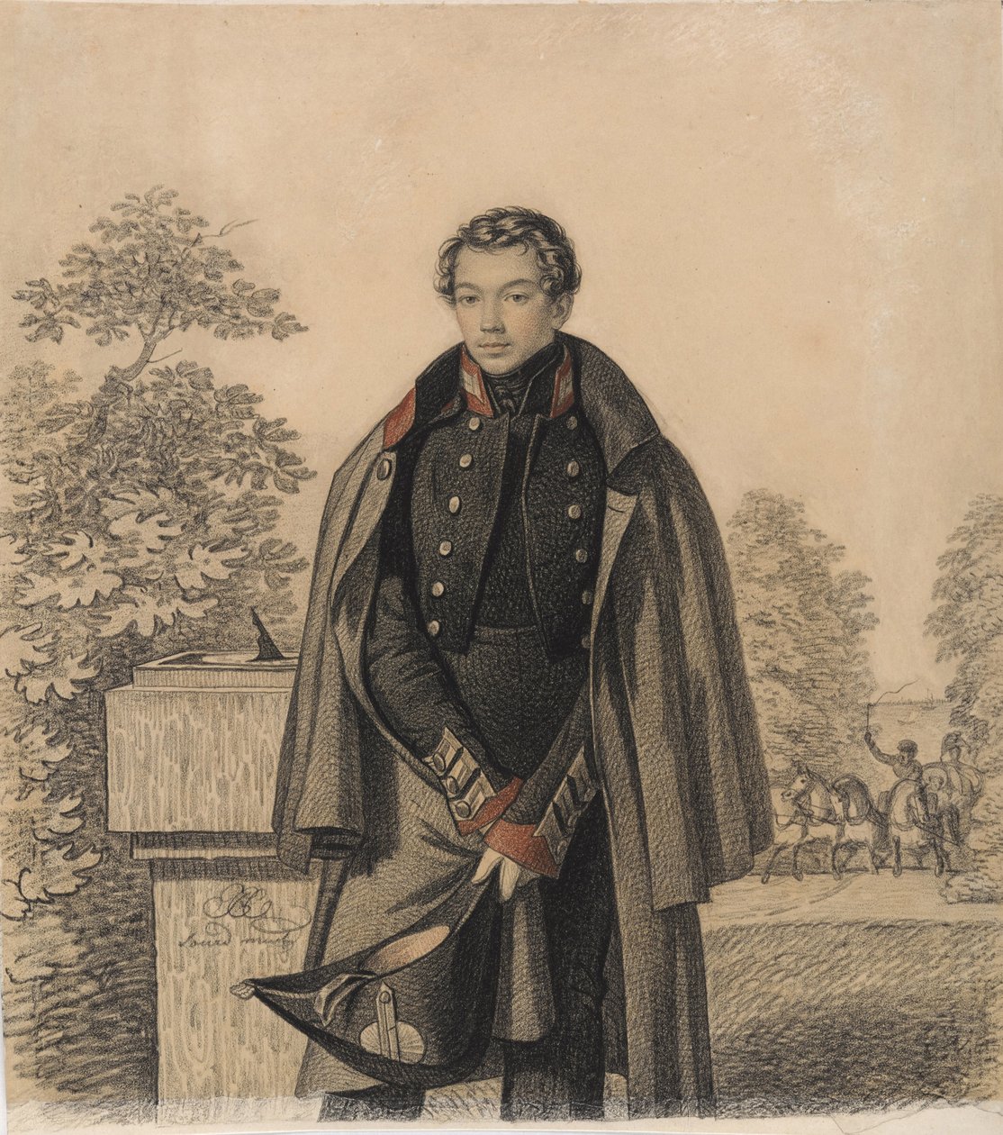 Ritratto di A.W. Raevsky, primi anni 1820 da Carl von Hampeln