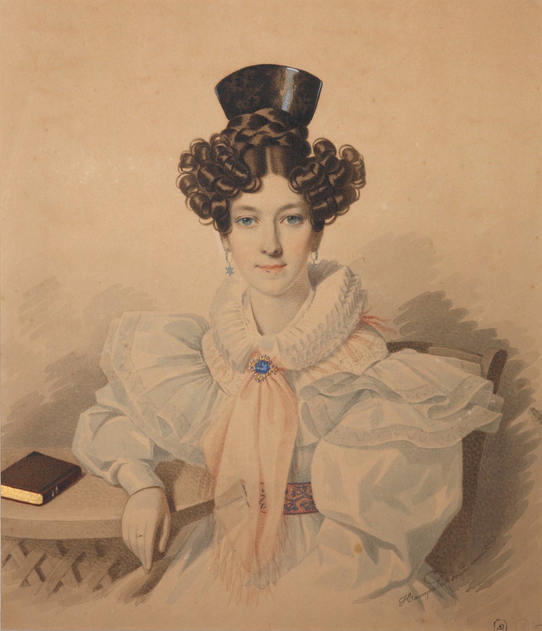 Ritratto di Anna Platonovna Plautina 1808-1886, 1830s da Carl von Hampeln