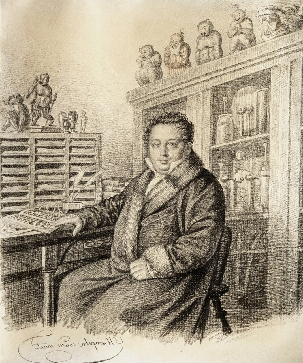 Ritratto del Barone Paul Ludwig Schilling von Cannstatt 1786-1837, prima del 1822 da Carl von Hampeln