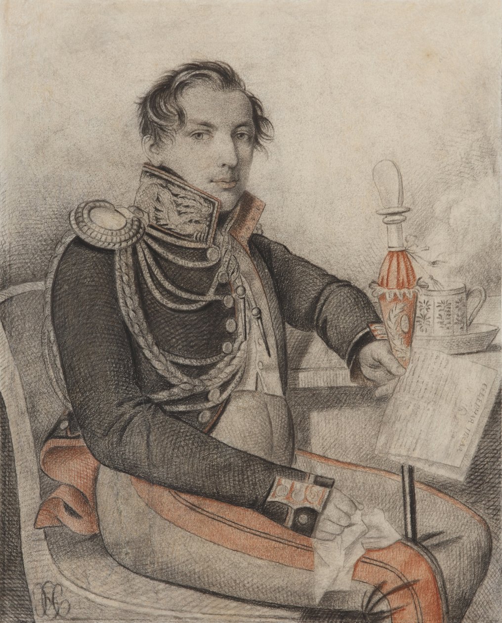 Ritratto del conte Pyotr Petrovich Konovnitsyn 1803-1830, primi anni 1820 da Carl von Hampeln