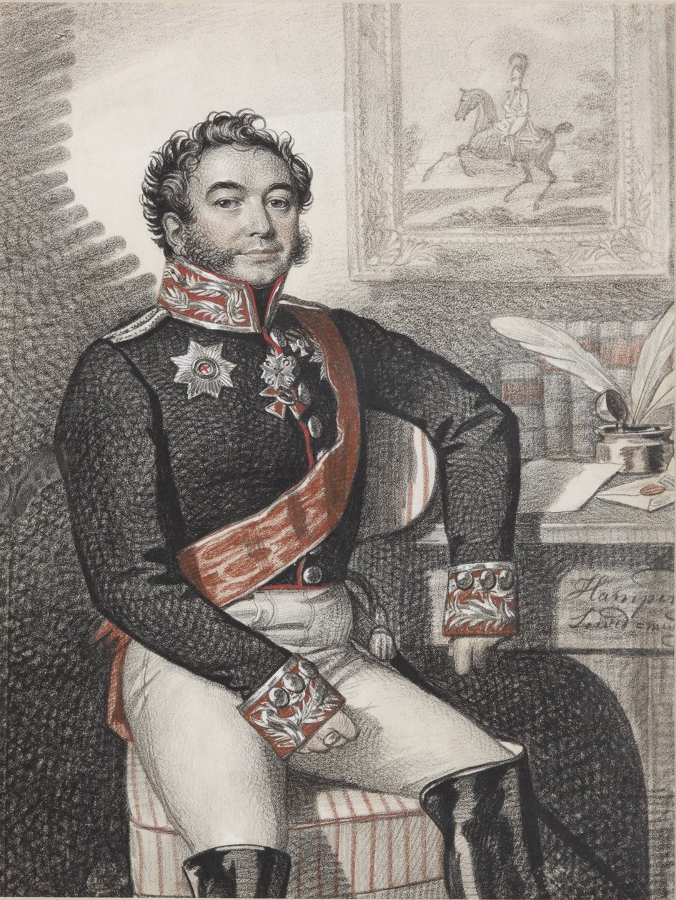 Ritratto di Fyodor Petrovich Opochinin 1779-1852, 1826 da Carl von Hampeln
