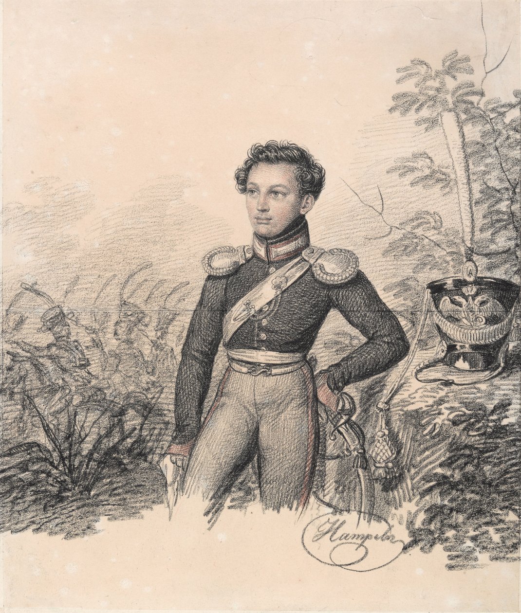Ritratto di Pavel Kotlubitsky, fine degli anni 1810 da Carl von Hampeln