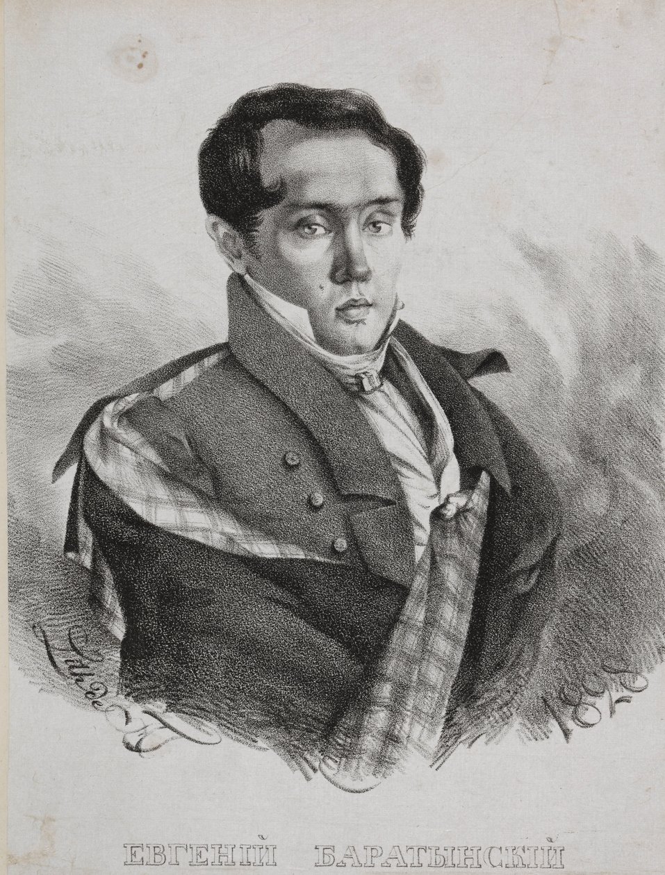 Ritratto del poeta Yevgeny Abramovich Baratynsky da Carl von Hampeln