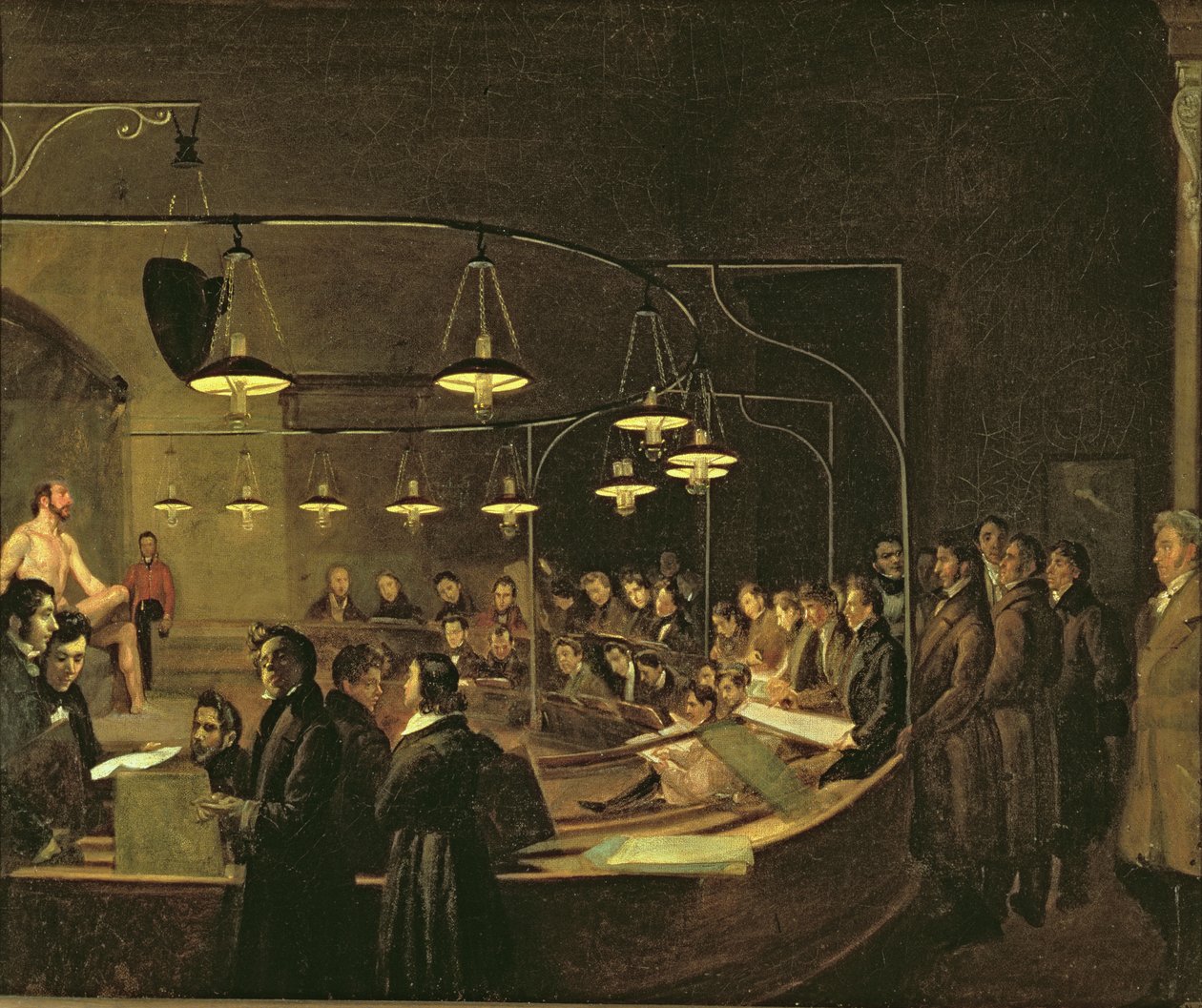 La lezione di anatomia, 1845 da Carle Felice Biscaria