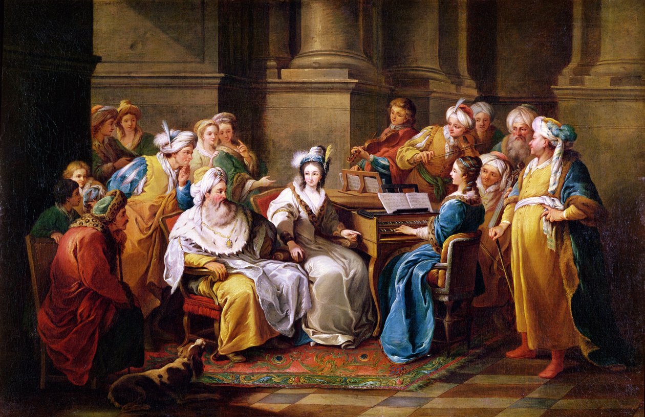 Il Gran Turco che dà un concerto per la sua amante da Carle van Loo