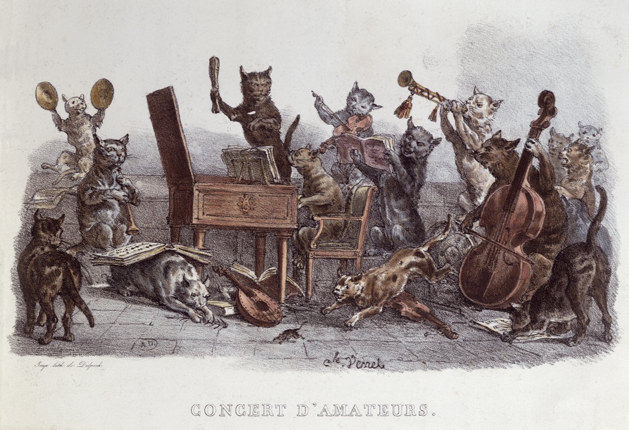 Un concerto amatoriale, inciso da François Seraphin Delpech da Carle Vernet